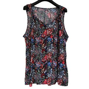IN EVERY STORY Bright Print Loose Tank 3X